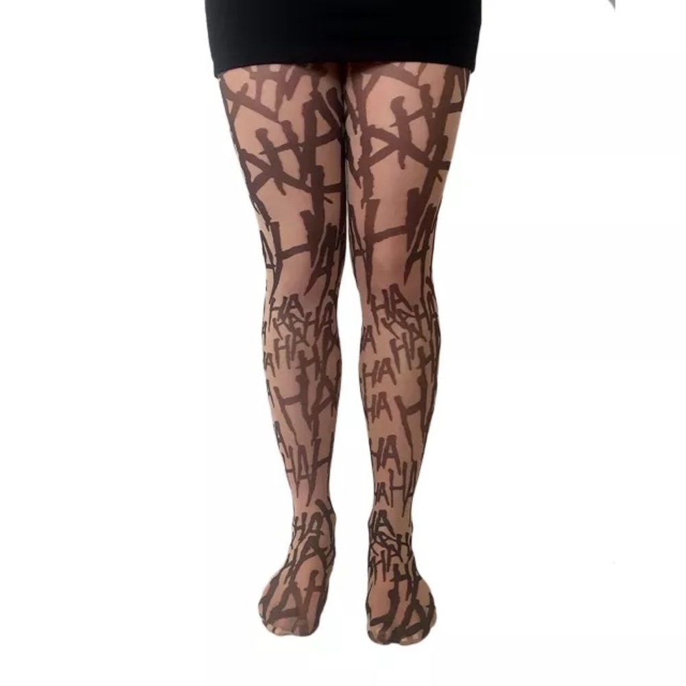 BNWT Spirit Halloween Joker Haha Illusion Tights - DC Comics